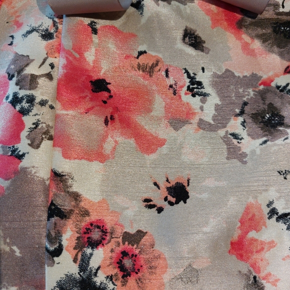 Dressbarn Fit and Flare Blush Floral Pink and Gray Dress 18 EUC - Picture 11 of 15